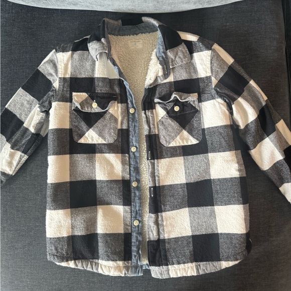 Crewcuts Other - Crewcuts Black and White Checkered Kids Shirt